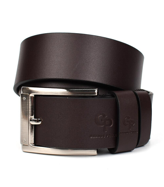 Шкіряний ремінь GP Grande Pelle 413011500 коричневий фото, картинка, изображение