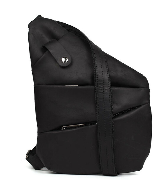 Чоловіча сумка слінг через плече для лівші чорна TARWA RA-6405-4lx фото, картинка, изображение