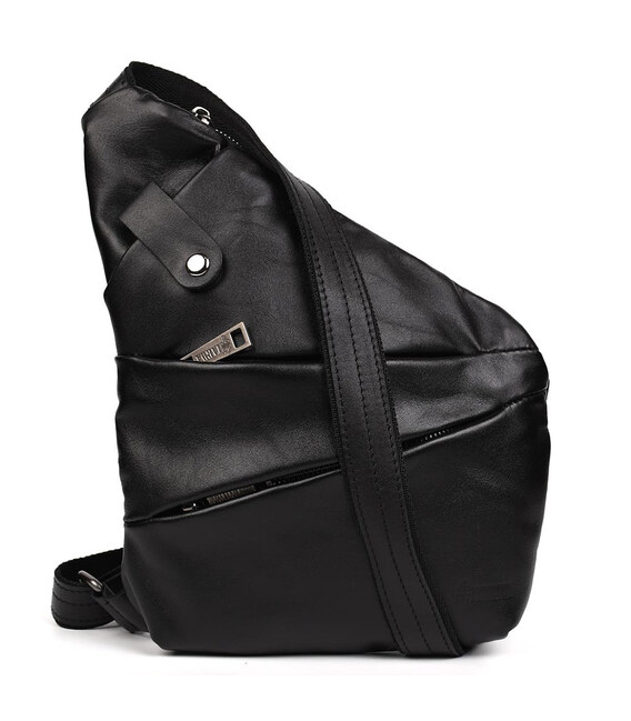 Чоловіча сумка-слінг через плече для шульги чорна TARWA GA-6405-3md фото, картинка, изображение