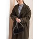 Кожаная женская сумка Элис черная Велюр фото