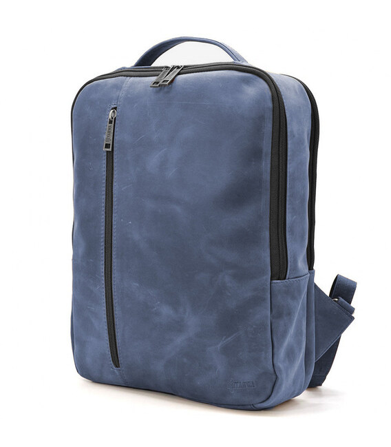 Шкіряний рюкзак синій TARWA RK-7287-3md кінська шкіра фото, картинка, изображение