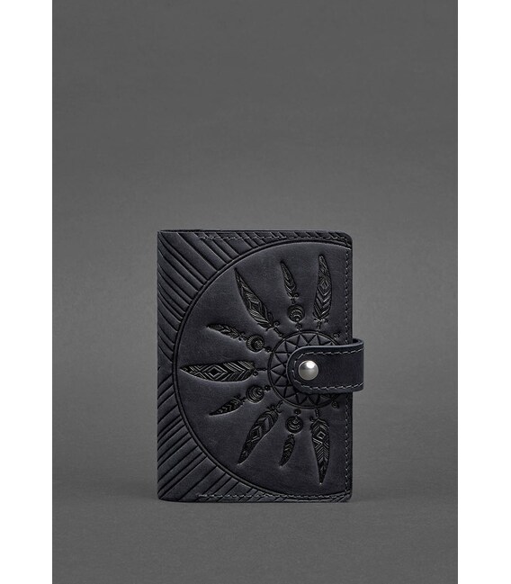 Жіноча шкіряна обкладинка для паспорта 3.0 Інді синя картинка, зображення, фото