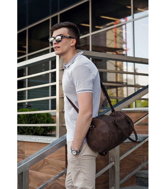 Шкіряна сумка Harper темно-коричнева Crazy Horse картинка, зображення, фото