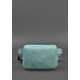 Шкіряна жіноча поясна сумка Dropbag Mini бірюзова картинка, зображення, фото