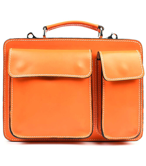 Жіночий портфель шкіряний Firenze FR7007O помаранчевий картинка, зображення, фото