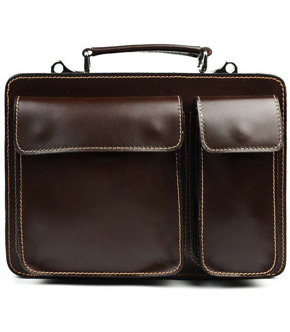 Жіночий шкіряний портфель Firenze FR7007C коричневий (уцінка) картинка, зображення, фото