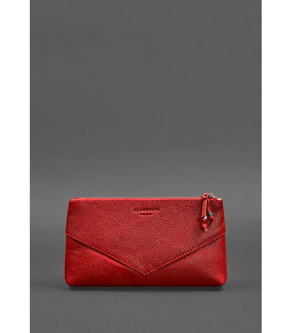 Кожаная женская косметичка 1.0 красная фото, картинка, изображение