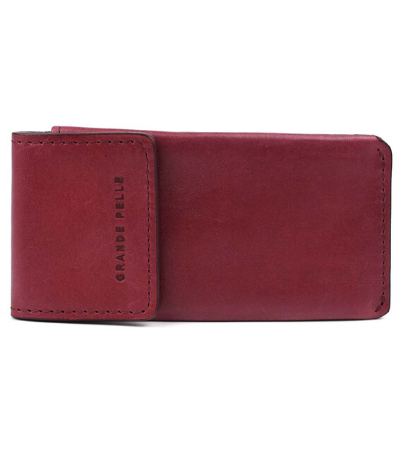 Ключниця шкіряна Grande Pelle 400661 бордова глянсова фото, картинка, изображение