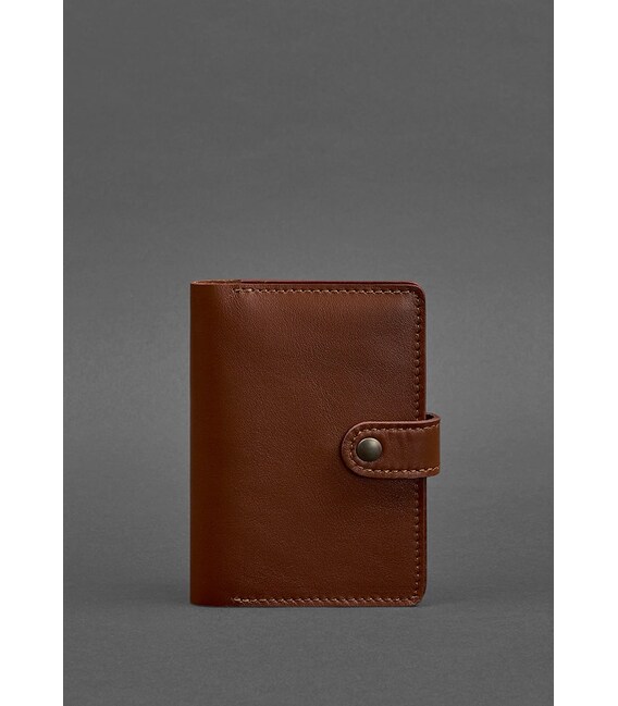 Шкіряна обкладинка для паспорта 3.0 світло-коричнева картинка, зображення, фото