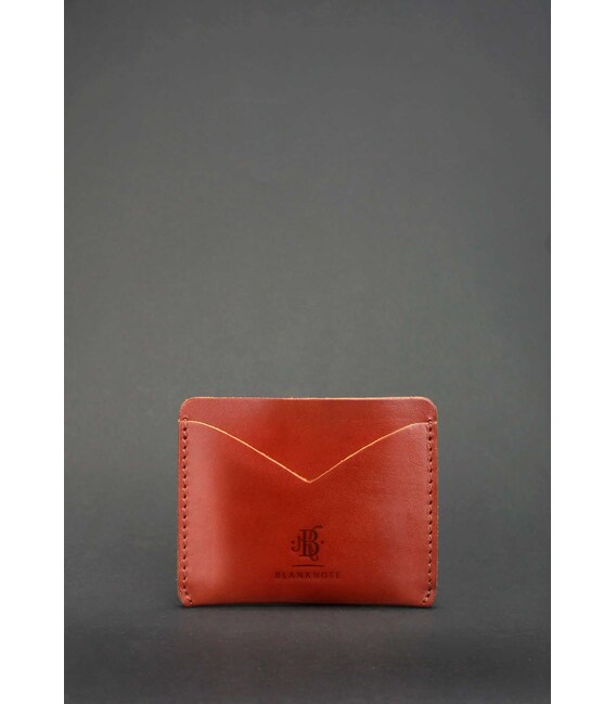 Кожаная визитница 5.0 светло-коричневая фото, картинка, изображение