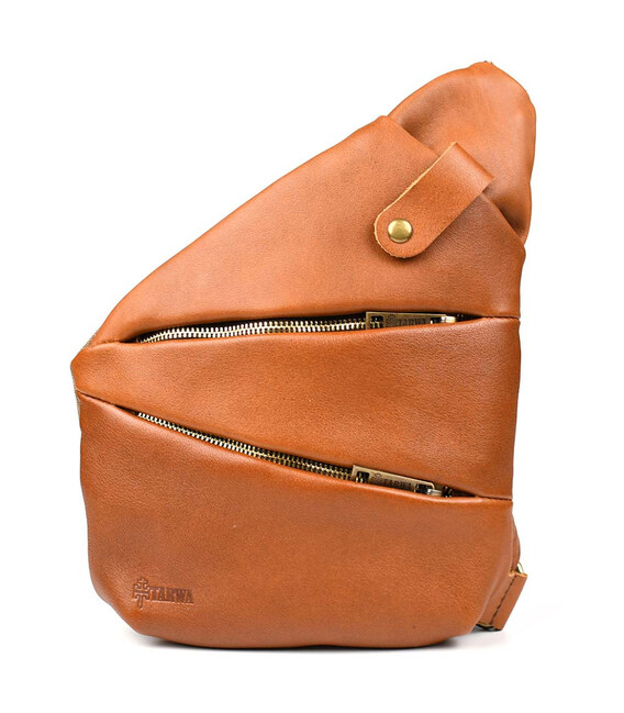 Чоловіча сумка-слінг через плече мікс канвасу та шкіри TARWA GBC-6402-3md фото, картинка, изображение