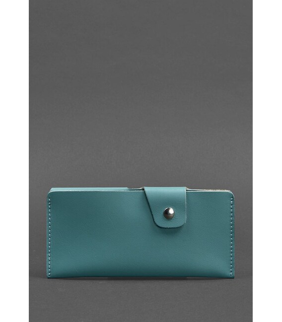 Жіноче шкіряне портмоне-купюрник 8.0 бірюзове картинка, зображення, фото