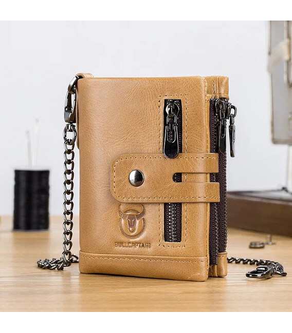 Чоловічий гаманець розкладний конячний з ланцюжком TW040B Bull картинка, зображення, фото