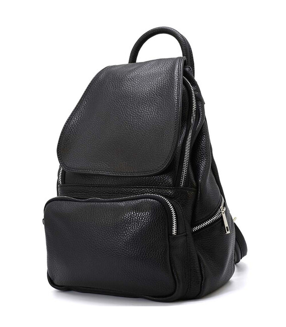 Шкіряний жіночий рюкзак Virginia Conti Italy - 03150_fblack фото, картинка, изображение