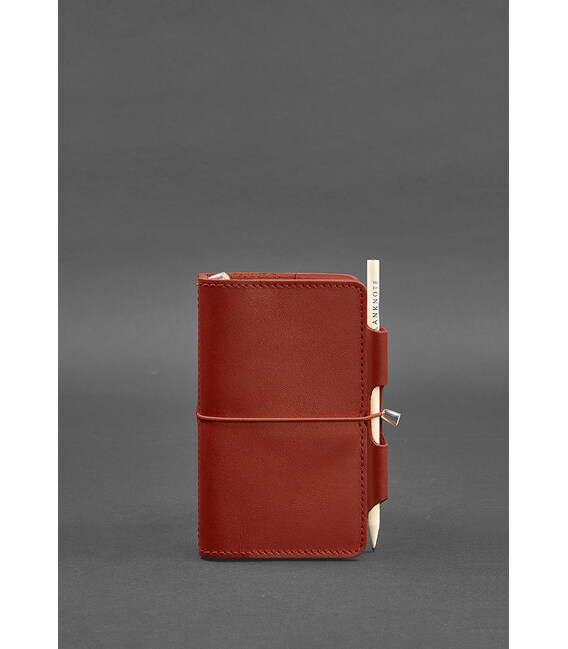 Женский кожаный блокнот (Софт-бук) 3.0 коралловый фото, картинка, изображение