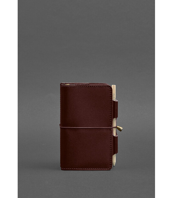 Кожаный блокнот (Софт-бук) 3.0 бордовый фото, картинка, изображение