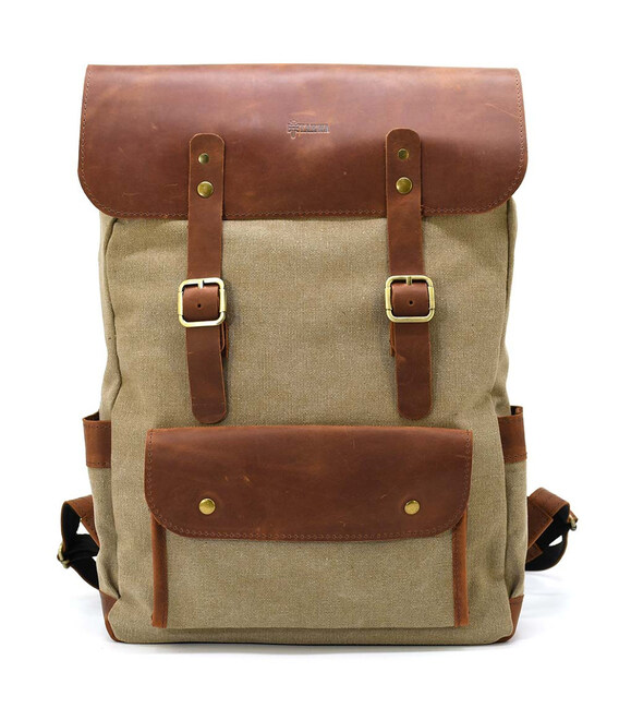 Рюкзак для ноутбука з канвас та крейзі хорс RBs-9001-4lx бренду TARWA картинка, зображення, фото