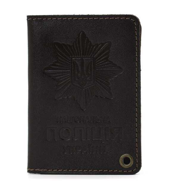 Обкладинка Національна Поліція України Limary lim-3990GC коричнева фото, картинка, изображение