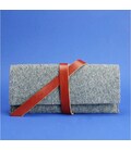 Тревел-кейс 1.0 из фетра с коричневыми кожаными вставками картинка, изображение, фото