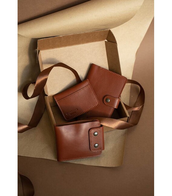 Мужской подарочный набор кожаных аксессуаров Чикаго фото, картинка, изображение