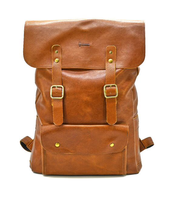 Рюкзак із натуральної шкіри GB-9001-4lx TARWA коньячна наппа фото, картинка, изображение