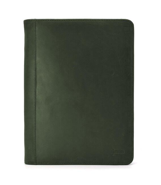 Шкіряна папка для ділових документів А4+, органайзер TARWA RE-1294-4lx зелена картинка, зображення, фото