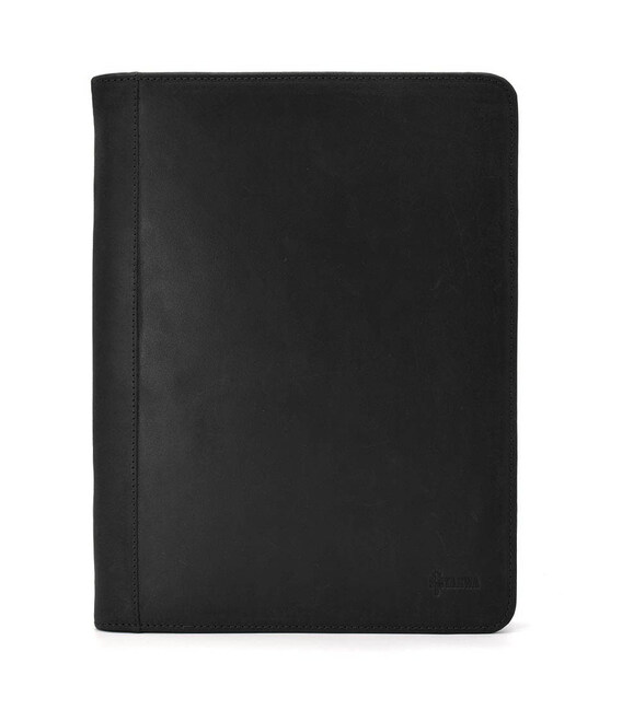 Шкіряна папка для ділових документів А4+, органайзер TARWA RA-1294-4lx чорна картинка, зображення, фото