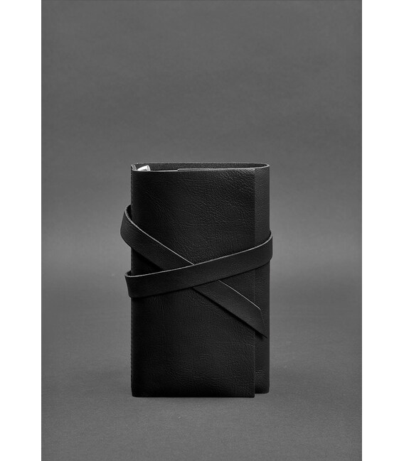 Кожаный блокнот (Софт-бук) 1.0 черный фото, картинка, изображение