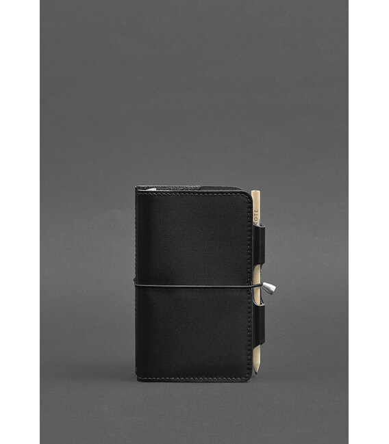 Шкіряний блокнот (Софт-бук) 3.0 чорний картинка, зображення, фото