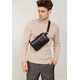 Шкіряна поясна сумка Dropbag Maxi чорна Krast картинка, зображення, фото