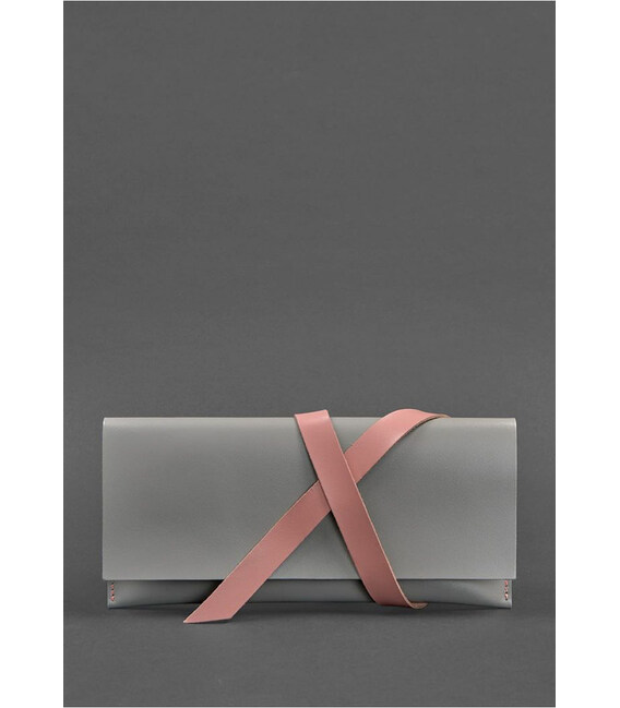 Шкіряний жіночий тревел-кейс Voyager 1.0 Сірий з рожевим картинка, зображення, фото