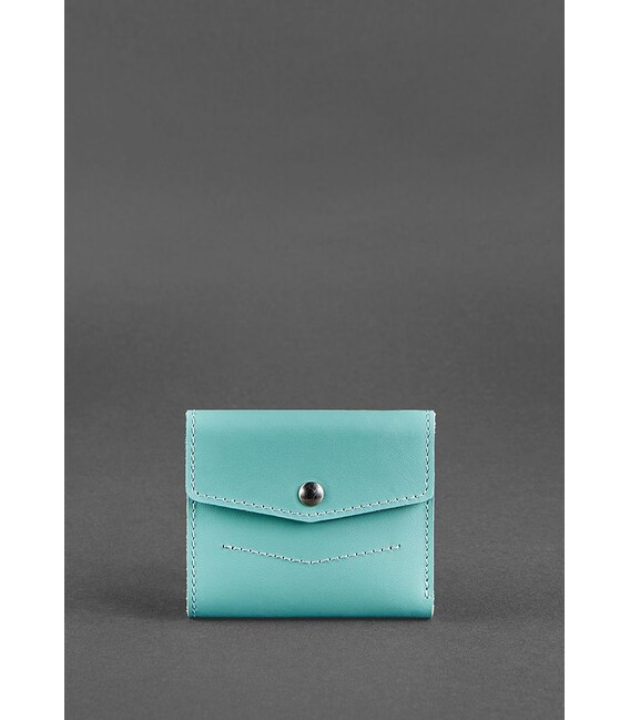 Женский кожаный кошелек 2.1 бирюзовый фото, картинка, изображение