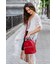 Кожаный женский мини-рюкзак Kylie красный фото, картинка, изображение