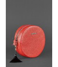 Круглая кожаная женская сумочка Tablet красная фото, картинка, изображение