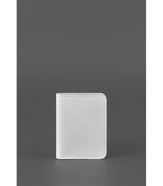 Шкіряна обкладинка для ID-паспорта і водійського повсідчення 4.0 Біла картинка, зображення, фото