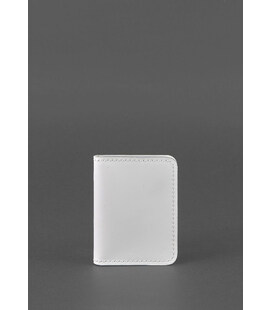 Шкіряна обкладинка для ID-паспорта і водійського повсідчення 4.0 Біла картинка, зображення, фото