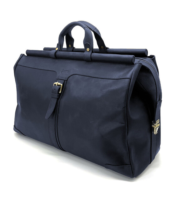 Саквояж великий з натуральної кінської шкіри RK-1403-4lx TARWA синій фото, картинка, изображение