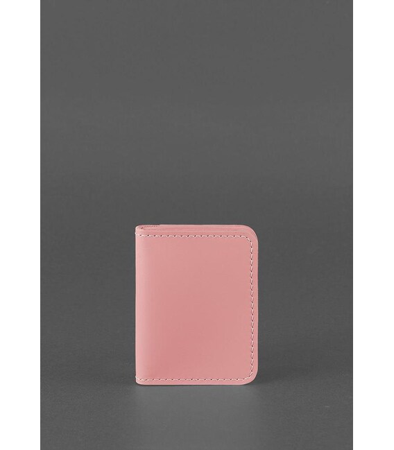 Женская кожаная обложка для ID-паспорта и водительских прав 4.0 Розовая фото, картинка, изображение