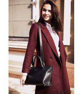 Женская кожаная сумка средняя M черная фото, картинка, изображение