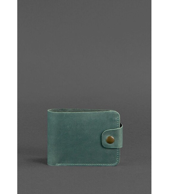 Шкіряне портмоне 4.3 зелене Crazy Horse картинка, зображення, фото