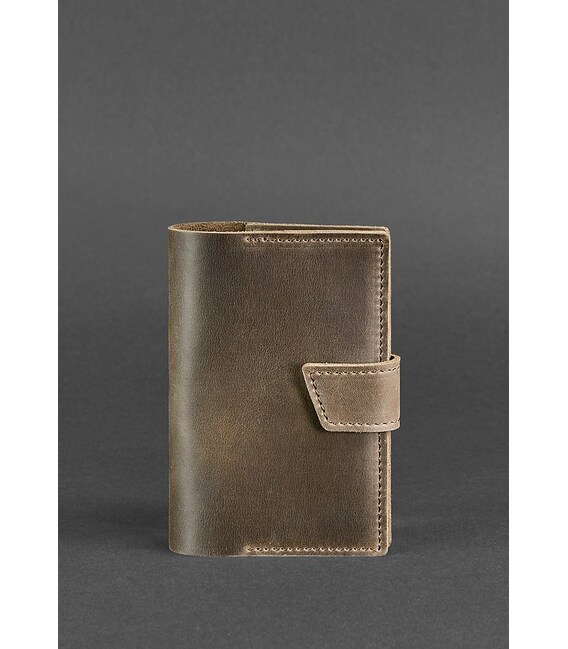 Кожаная обложка для паспорта 4.0 темно-коричневый Crazy Horse фото, картинка, изображение