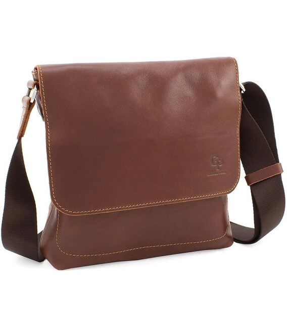 Сумка Месенджер для чоловіків 754623 Grande pelle коньячний колір фото, картинка, изображение