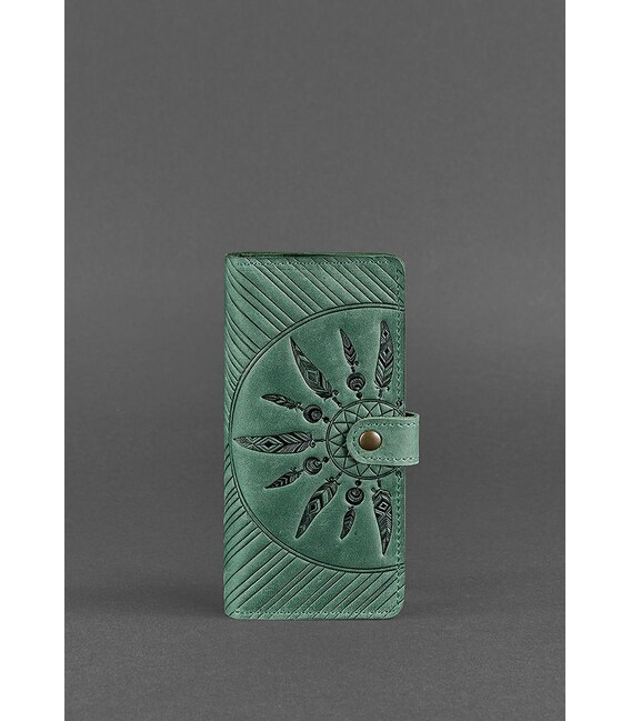 Кожаное женское портмоне 7.0 Инди Зеленый фото, картинка, изображение