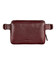 Кожаная поясная сумка Dropbag Mini Krast бордовая фото, картинка, изображение