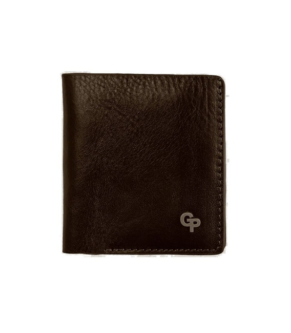Чоловічий шкіряний портмоне біфолд з монетницею Grande Pelle 528620 коричневий картинка, зображення, фото