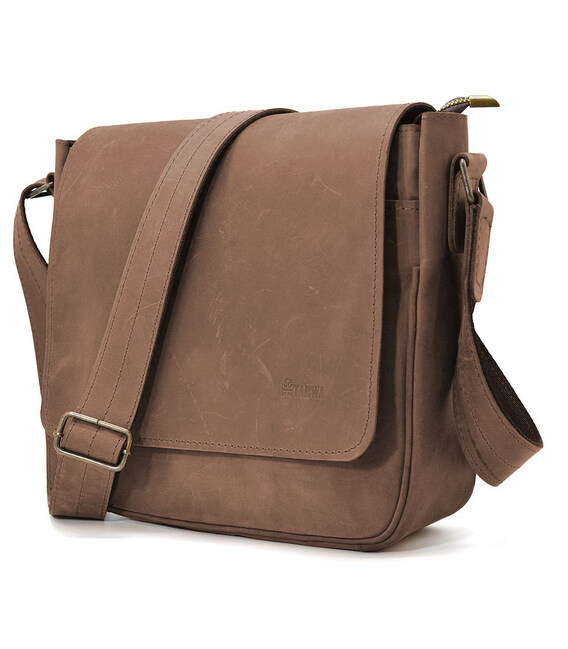 Чоловіча шкіряна сумка через плече RC-0002-3md TARWA коричнева фото, картинка, изображение