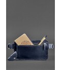 Шкіряна поясна сумка Dropbag Maxi темно-синя картинка, зображення, фото