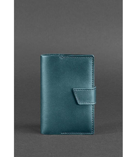 Шкіряна обкладинка для паспорта 4.0 зелена картинка, зображення, фото