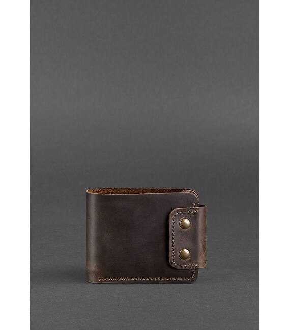 Мужское кожаное портмоне Zeus 9.0 темно-коричневое фото, картинка, изображение