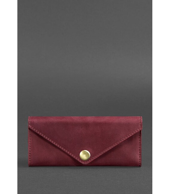 Женский кожаный кошелек Керри 1.0 бордовый Crazy Horse фото, картинка, изображение